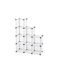 Armario Modular de Alambre metálico con 16 Cubos, Montaje en Bricolaje, Aramario de Almacenamiento, Estantería modulable, Estantería de Malla de Alambre, Blanco LPI44W - details 8