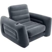 cama hinchable 2 en 1, para Relax, con Reposabrazos, Poliuretano, Gris - details 3