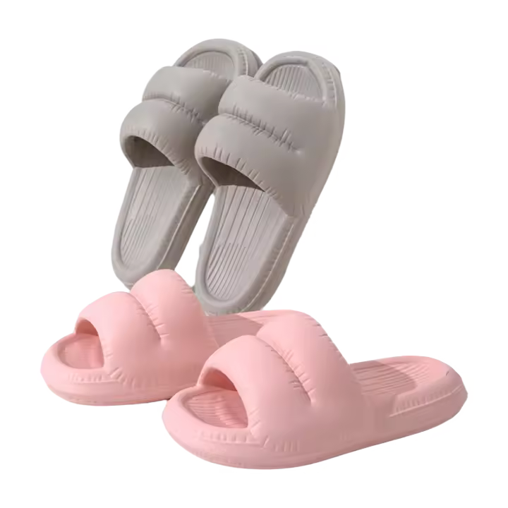 Chinelos De Verano Para Hombres Con Cordones Y Estampado Rayado Suaves Para El Baño Y La Playa Material EVA Talla True Fit - 1