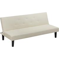 Sofá Convertible en Cama Sofá de Reclinamiento con Patas de Plástico para Sala de Estar, Dormitorio de Invitados 93 cm de Apertura, 167x70x77 cm (Crema) - details 0