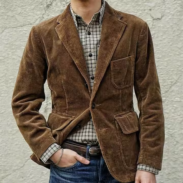 Chaqueta casual de moda para hombre, color sólido, novedad 2024 - 1