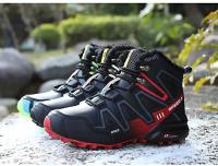 Botas de senderismo impermeables de cuero para hombre, botines de nieve para exteriores, zapatos de entrenamiento de senderismo de felpa, zapatos deportivos de senderismo, invierno, nuevo - details 8