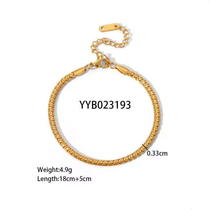 Encanto Collar de Cadena de Hueso de Acero Inoxidable 316L Diseño de Serpiente Dorada para Mujeres y Hombres Joyería Hip Hop Regalo de Aniversario - 1