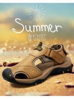 RUNSUN DAILY Sandalias de Verano Hechas a Mano Zapatos Casuales de Playa para Hombres y Mujeres - details 1
