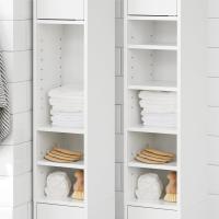 Mueble de Baño de Alto Estante Estanterías con 2 Puertas y Cajón Blanco Tamaño 20x20x180cm - details 5