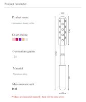 Masajeador de Celulitis Palo de Acupuntura de Belleza para Mujer Rodillo de Germenio para el Cuidado de la Piel Gua Sha Herramientas de Cuidado de la Piel - details 12