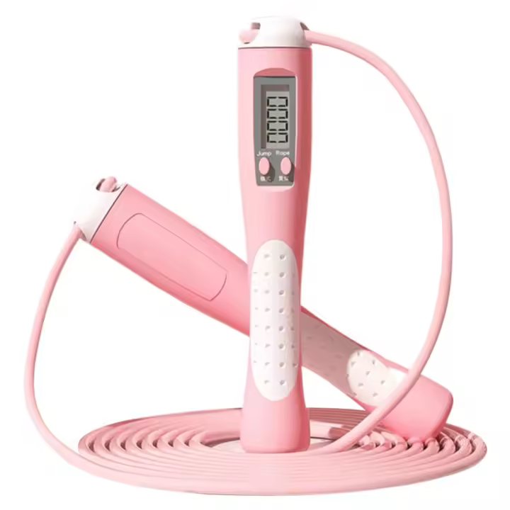 Cuerda de saltar ajustable para adultos, comba de saltar con contador, ejercicio en casa, gimnasio, entrenamiento, equipo de Fitness, 2,8 m - 1