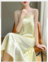 Vestido de temperamento para mujer, vestido de satén de ácido acético, falda con tirantes de alto sentido, nuevo verano - details 0