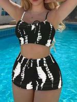 Bikinis con cordón frontal, cintura alta para mujer, bañadores de mujer, bañador para nadar, ropa de playa 2025 - details 16
