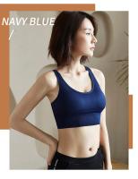 Sujetadores deportivos sexys con espalda cruzada para Yoga, camiseta sin mangas para mujer, Fitness, gimnasio, a prueba de golpes, sin costuras, entrenamiento para correr, ropa interior de secado rápido, chaleco - details 16