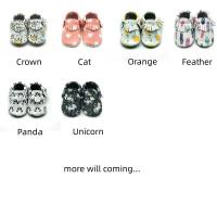 Mocasines de Cuero Suave con Diseño de Estampado de Animal Primeros Pasos de Bebé, Zapatillas de Crawling para Niños y Niñas - details 4