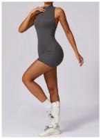 Mono de Yoga Sin Mangas con Almohadilla Kailuoka para Mujer Rompers Deportivos de Gimnasio Fitness Cortos con Talleres Material de Nylon - details 16