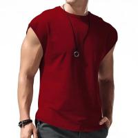 Camiseta sin mangas para hombre, ropa de estación independiente, deportiva, holgada, corta, para verano, 2024 - details 0
