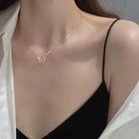 Exquisito Collar de Mariposa de Doble Capa Cadena de Clavícula de Plata Brillante - details 8