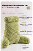 Cojín de respaldo para sofá de oficina, almohada de lectura triangular para aliviar el dolor - details 2