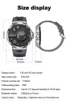 Reloj inteligente para hombre, pulsera de 1,85 pulgadas con pantalla grande de alta definición, Bluetooth, llamada para ejercicio y fitness - details 0