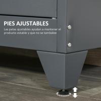 Armario de Almacenamiento Metálico Doble Puerta Ajustable para Oficina, Salón, Dormitorio - details 6