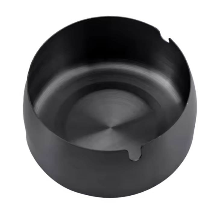 Cenicero redondo portátil de acero inoxidable para mesa de plata, metal para fumador, cenicero para fumador - 1