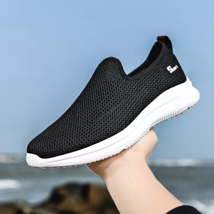 Zapatillas de deporte informales para hombre, tenis de malla de lujo, mocasines para correr - 1