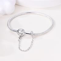 Pulsera de plata de ley 925 con forma de corazón y mariposa para mujer, brazalete de cadena de seguridad, compatible con abalorios originales, joyería - details 12