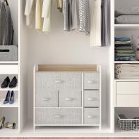 Cajonera de Tela Extraíble de 7 Cajones Almacenamiento de Tela Cómodo para Sala de Estar, Dormitorio, Habitación Infantil Gris Oscuro - details 17