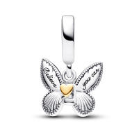 Colgante de Mariposa Azul en Plata de Ley 925 Diseño de Gradiente Veraniego Adornos DIY de Joyería - details 1