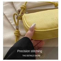 Bolso de hombro exquisito de moda para mujer, bolso cruzado pequeño de cuero PU, Mini bolso de viaje de Color sólido para uso diario - details 11