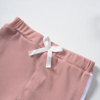 Conjunto De Verano Para Bebé Niña 2024 Shorts Y Camiseta Cómodo Transpirable Ropa De Casa Estilo Casual Sin Mangas Cuello Redondo - details 24