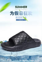 Verano nuevas zapatillas de los hombres de cuero de la moda de desgaste exterior sandalias zapatos de playa de los hombres de una palabra zapatos de los hombres. - details 1