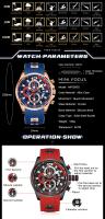 Reloj deportivo de moda para hombre, resistente al agua, de cuarzo, con esfera grande y luminosa. - details 7