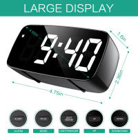 ORIA-Reloj Despertador Digital LED con Control de voz, Despertador de escritorio con pantalla de temperatura y tiempo de repetición, modo nocturno - details 10