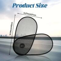 Tipo de ventosa giratoria para ventana lateral de coche, parasol para coche, protección UV, parasol universal negro - details 9