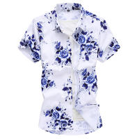 Camisas Casuales para Hombres con Estampado de Flor Material de Poliéster Vestido Formal sin Hierro - details 5