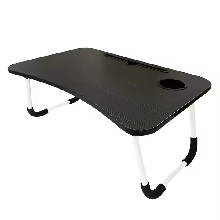 Mesa Plegable de Madera para Laptop Ideal para Sofá o Cama Accesorio Multiusos para Desayuno, Leer o Trabajar Tamaño 40x60x27 cm - 1
