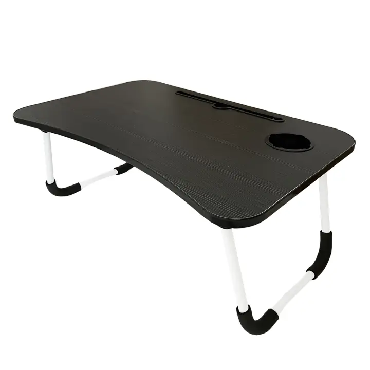 Mesa Plegable de Madera para Laptop Ideal para Sofá o Cama Accesorio Multiusos para Desayuno, Leer o Trabajar Tamaño 40x60x27 cm - 1