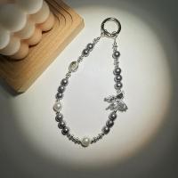 Abalorio para teléfono, cordón plateado galvanizado, luz de lujo, antipérdida, lazo de amor, colgante para teléfono, cordón para teléfono móvil con cuentas Ins - details 14