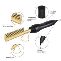 Negative ion portable hair straightening comb multi-function rapid heating household PTC heating copper comb - details 3