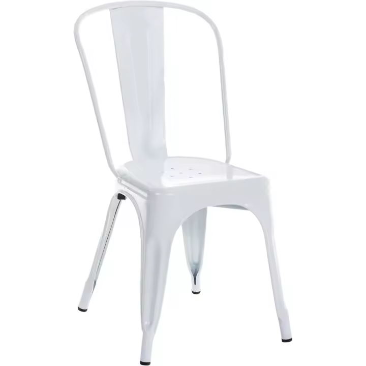 Silla apilable, Carga máx. 200 kg I Altura del Asiento 44 cm, Color:Blanco - 1