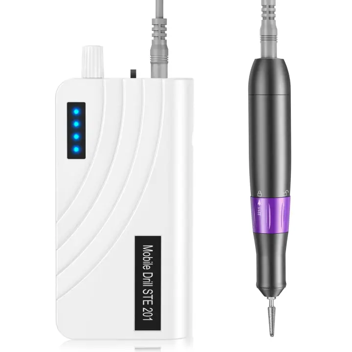 Máquina de perforación de uñas eléctrica profesional 35000 RPM Herramienta de manicura y pedicura con bits de taladro para uñas de gel acrílico - 1