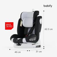 Silla de Coche Isofix para Bebés y Niños Ajustable a 40-150 cm, 360º de Rotación, Seguro y Portátil - details 6