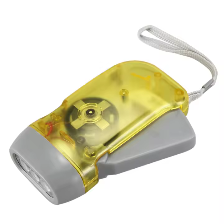 Linterna de cuerda Dinamo LED, luz de antorcha, prensa manual, manivela NR, Camping, 3 LED - 1