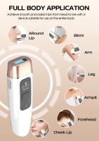 Vancostar-depiladora láser 3 en 1 para hombres y mujeres, máquina de depilación con refrigeración para rejuvenecimiento, eliminación de acné, 3 tamaños de luz, recortadora, uso doméstico, IPL - details 9