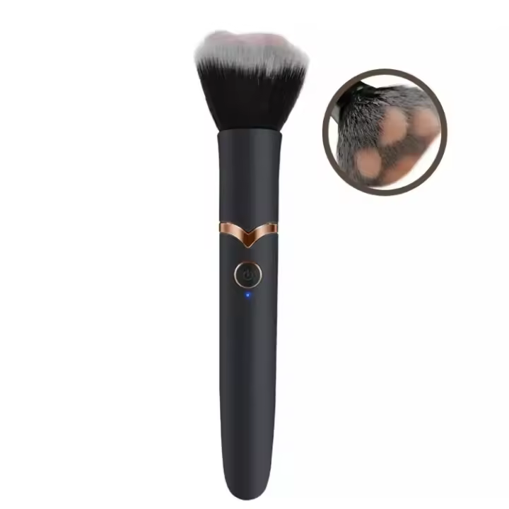 Brocha de Mezcla de Maquillaje Eléctrico 10 Frecuencias de Vibración Aplicador de Puff de Deportes y Afueros - 1