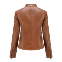 Chaqueta de cuero de imitación para mujer, abrigo de motociclista de moda, ropa de primavera y otoño - details 4