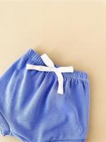 Ropa de bebé de verano Flor Sol Estampado de manga corta Pantalones cortos deportivos de color sólido Conjunto infantil - details 7