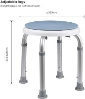 Taburete giratorio, silla de baño antideslizante, 6 velocidades, altura ajustable, mujer embarazada, bañera para ancianos, silla de ducha, asiento seguro para baño - details 1