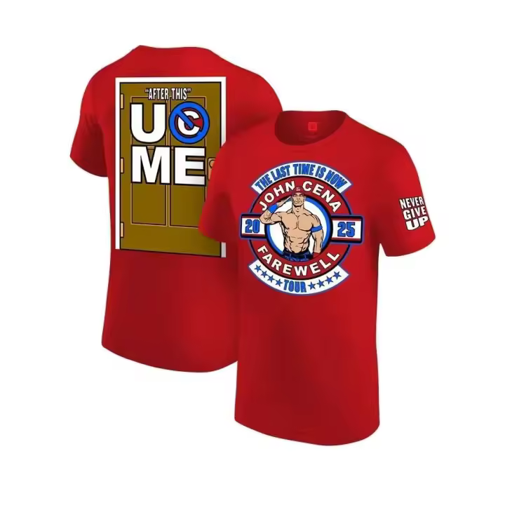 Camiseta de talla grande con estampado 3D de John Cena WWE Bid Farewell para hombre, camiseta deportiva de secado rápido, transpirable, para exteriores, Street Fiess, manga corta - 1