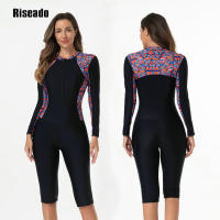 Traje de baño de una pieza de manga larga para surfear, conjunto de baño con cobertura completa para surfear, talla grande - details 1