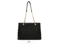 FOXER bolso de hombro con cadena de cuero PU para mujer, bolso para axilas, bolso a cuadros simple a la moda - details 13