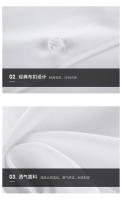Chaqueta de chef de doble botonadura para hombre, ropa de trabajo para hotel, restaurante, panadería, uniforme de cocinero profesional, camisa blanca, verano - details 6